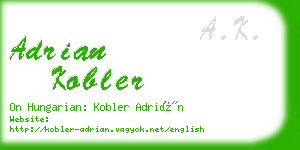 adrian kobler business card